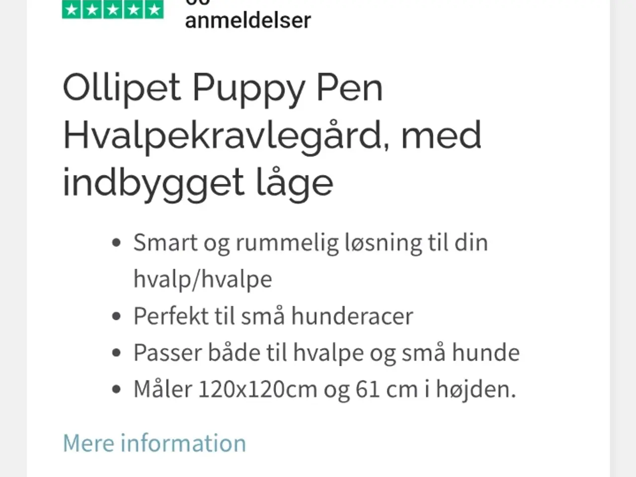 Billede 2 - Hvalpegård fin som ny