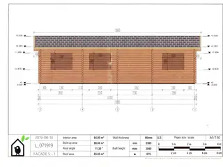 Træhus Modificeret i 66 mm + ekstra planker LÆS