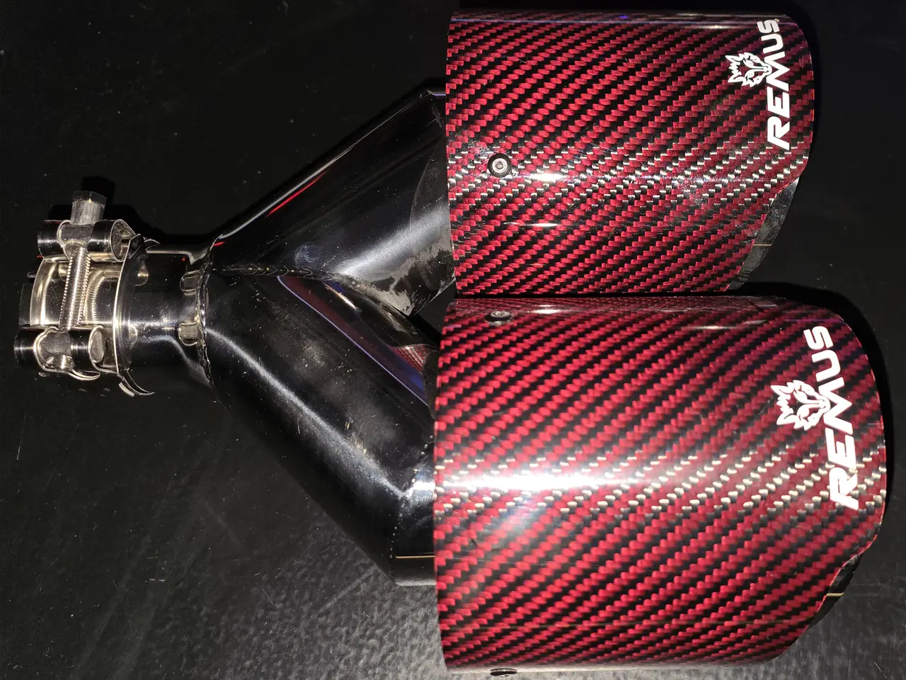 Billede 3 - Dual Udstødning Rød Carbon