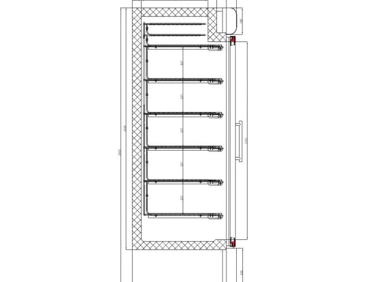 Billede 2 - Displayfryseskab – 650 L – B680 x D700 x H1990 mm