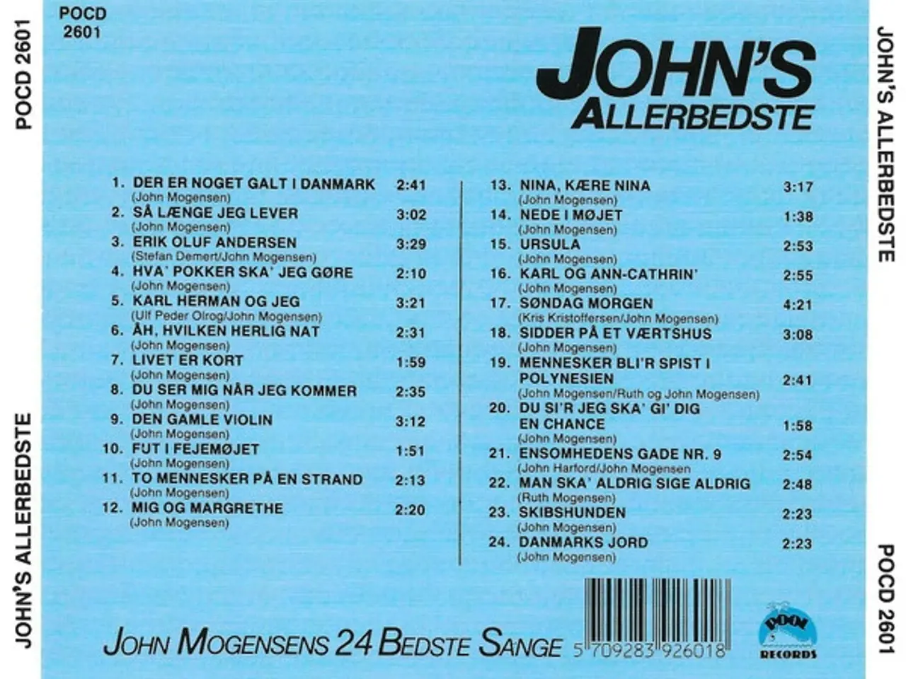Billede 2 - John Mogensen – John's Allerbedste – CD