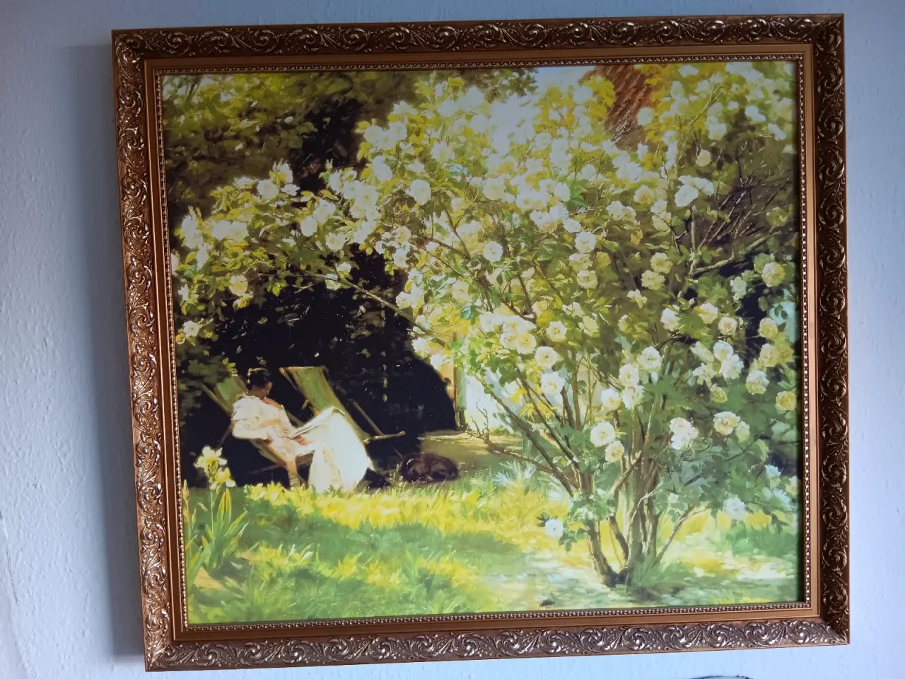 Billede 1 - Maleri af Peder Severin Krøyer, roser i haven 