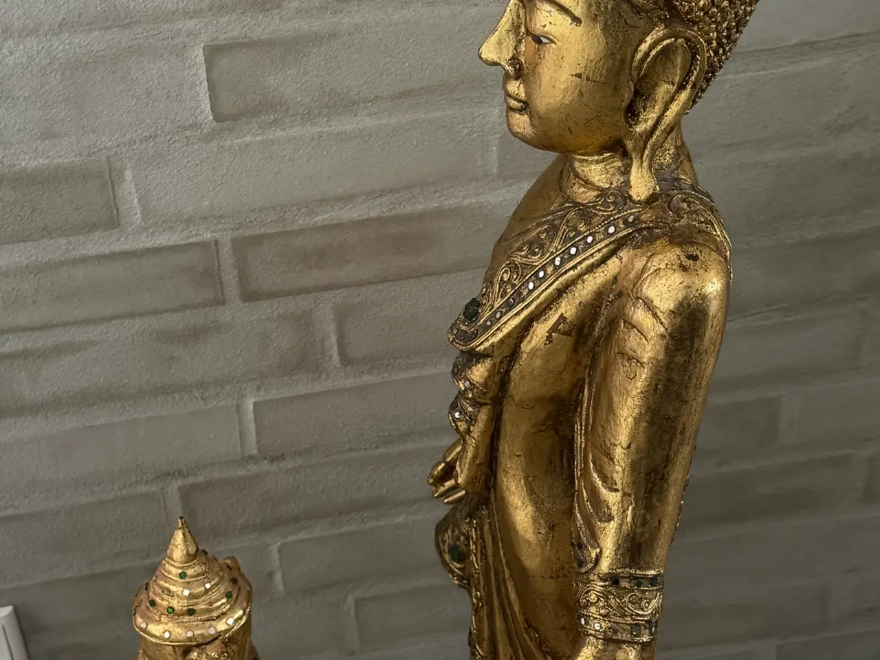 Billede 13 - To store Mandalay Buddha i massivt træ