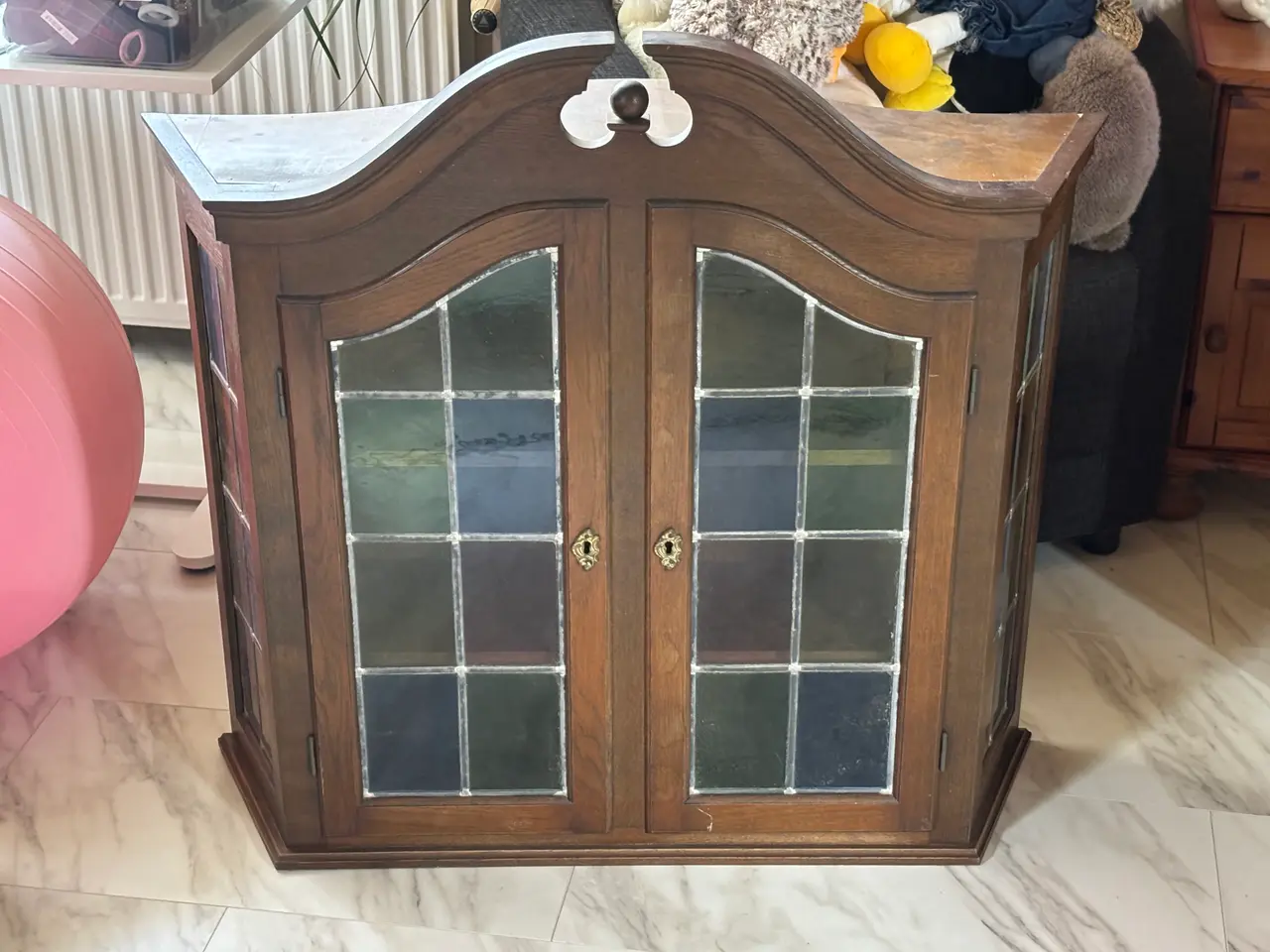Billede 1 - Vitrine med blyindfattede ruder