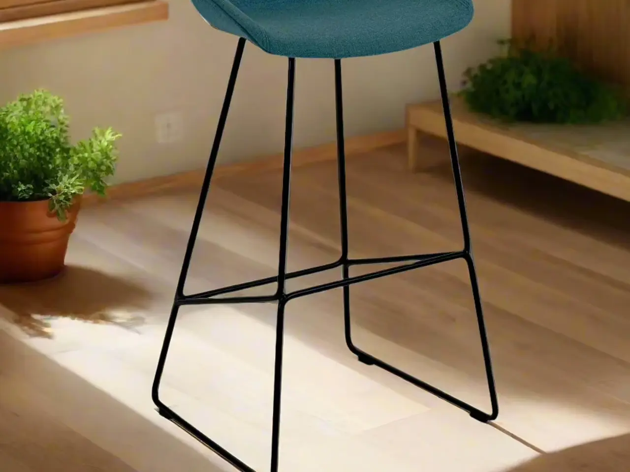 Billede 2 - HAY AAS 38 Barstol – Turkis SH 75 cm