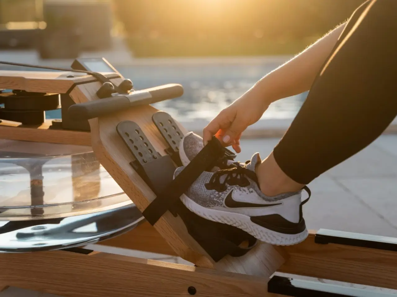 Billede 3 - Water Rower Romaskine i massiv egetræ