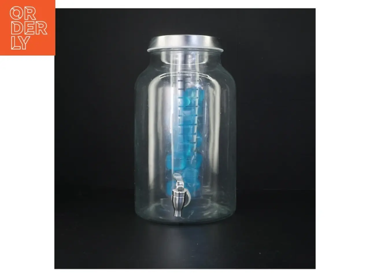 Billede 2 - Glasdrikkedispenser med låg og hane (str. 30 cm)
