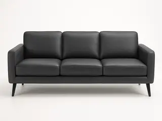 Hjort Knudsen Hvidovre 3 personers lædersofa