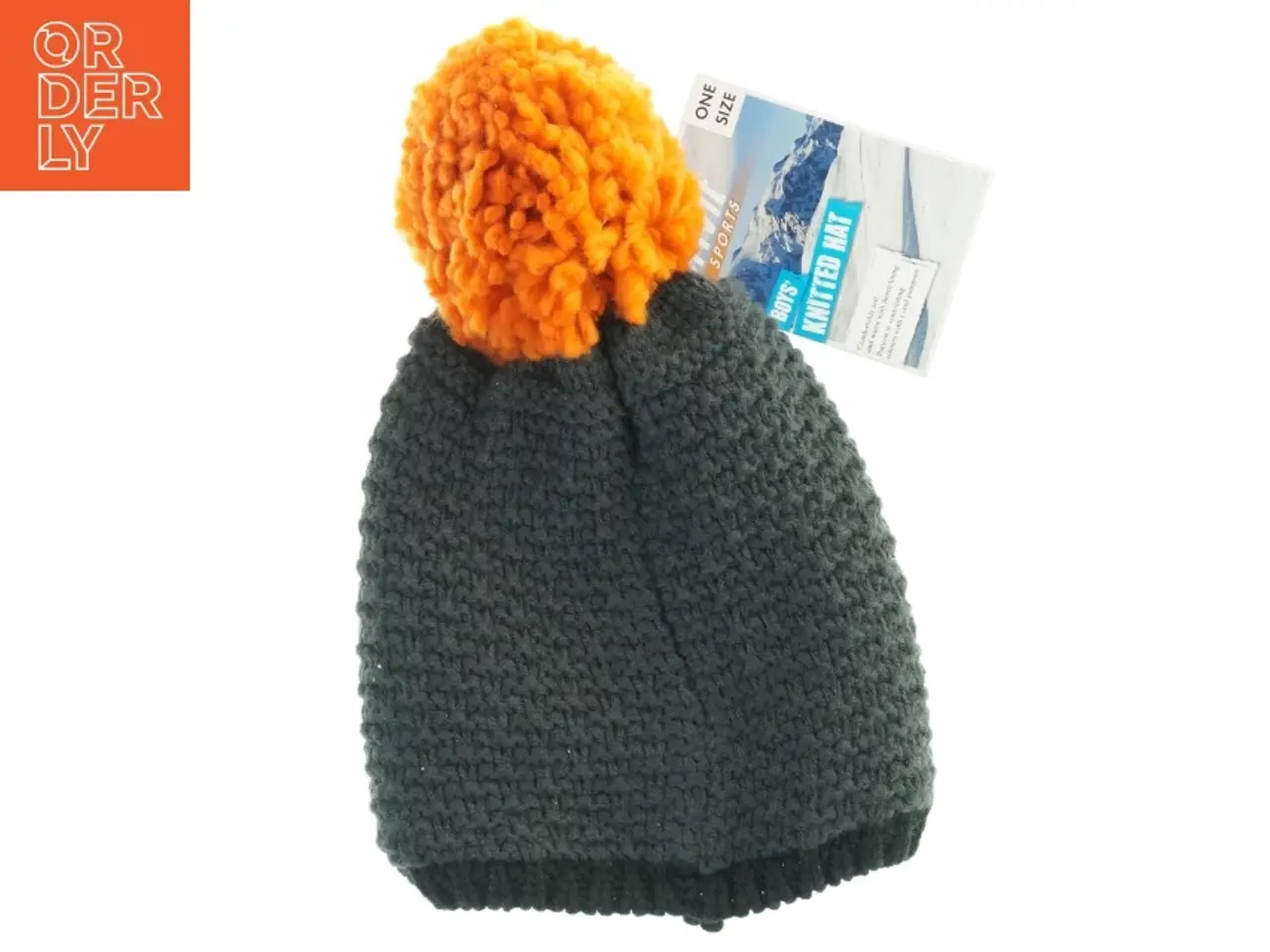 Billede 1 - Strikket hue med pompon fra Crivit (str. Ø. 19 cm)