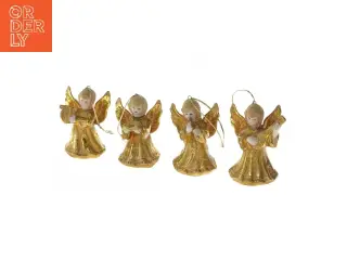 Sæt af fire englefigurer i guld (str. 8 cm)