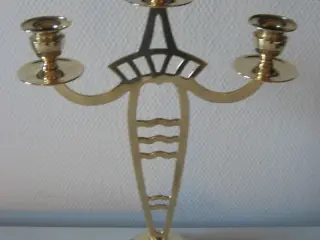 3-armet messinglysestage i Jugendstil