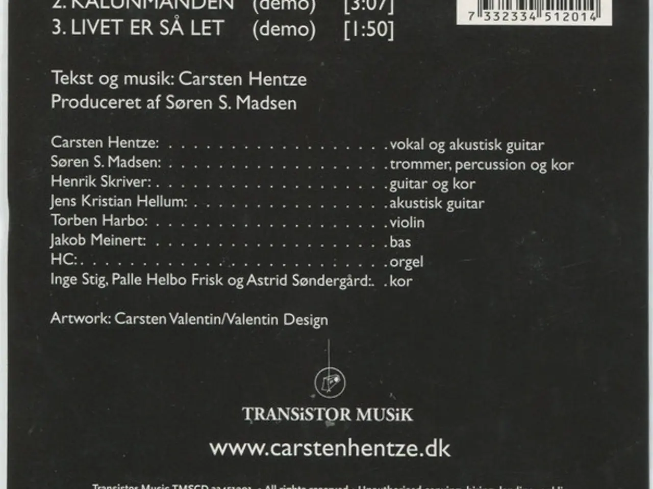 Billede 2 - Carsten Hentze – Den Smukkeste – CD