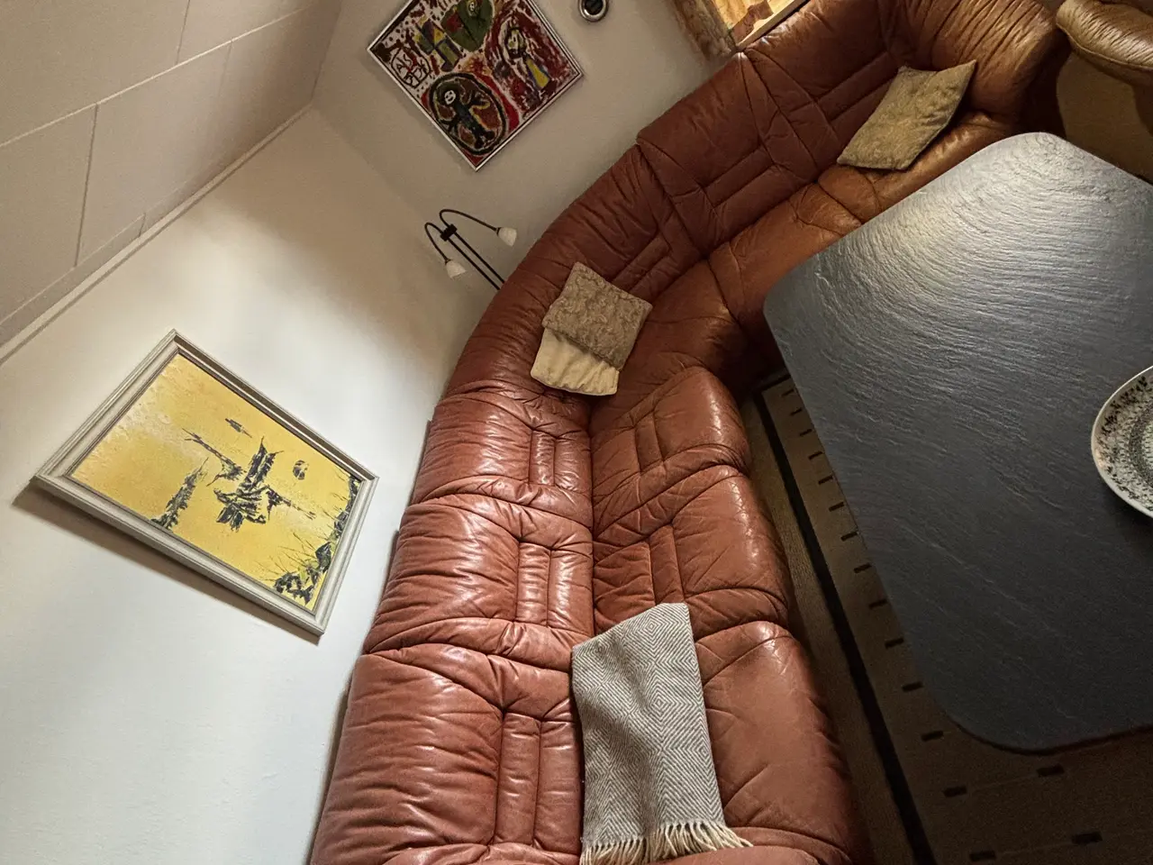 Billede 2 - Flot hjørnesofa i læder med patina