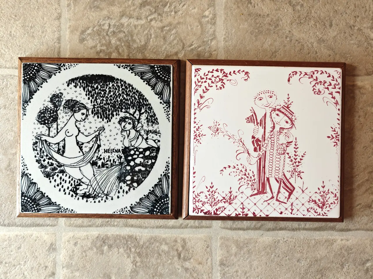 Billede 1 - Bjørn Wiinblad bordskånere 16 x 16 cm