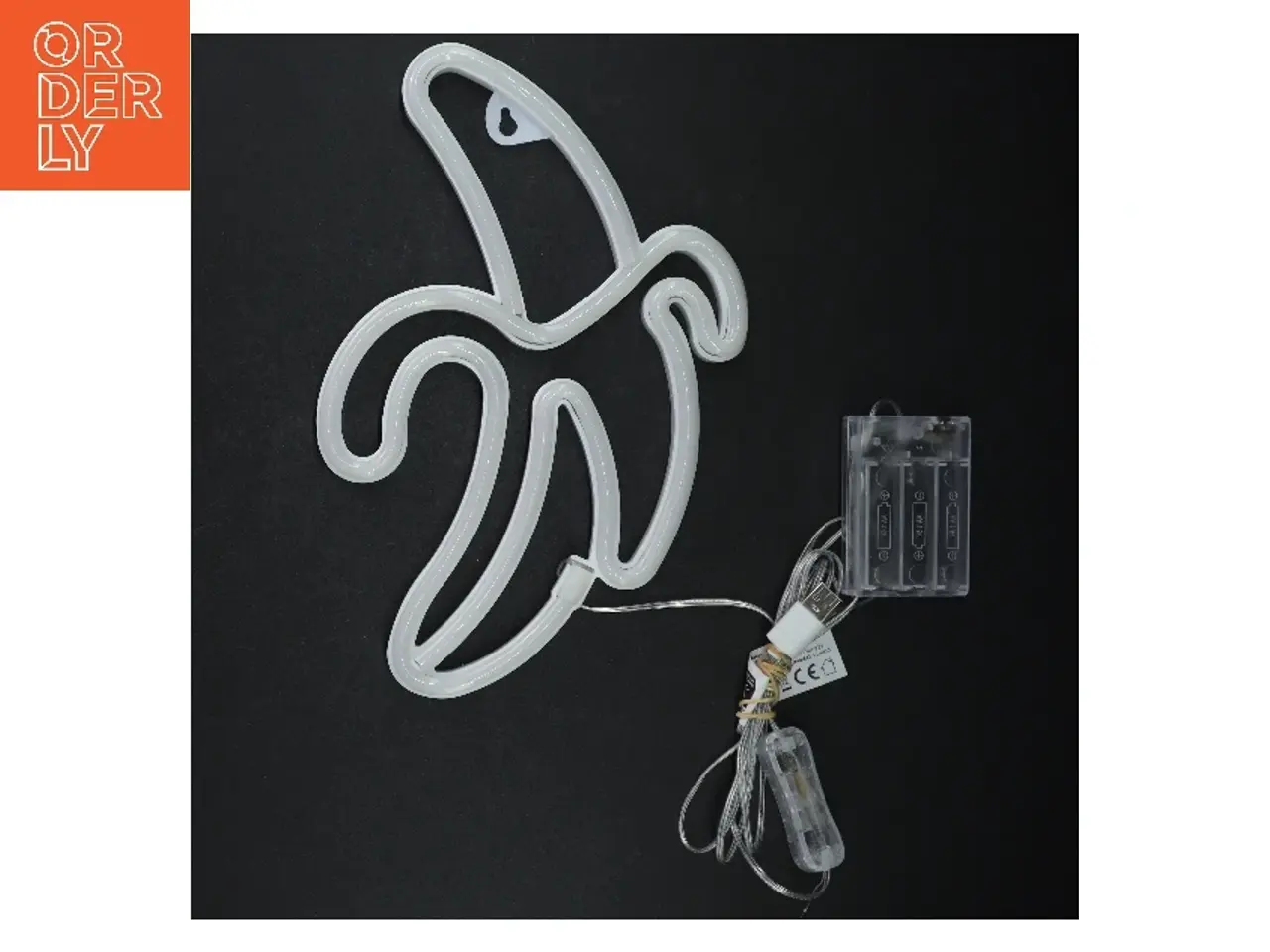 Billede 1 - Neon LED-lampe, banan (str. 28 x. 19,5 cm)