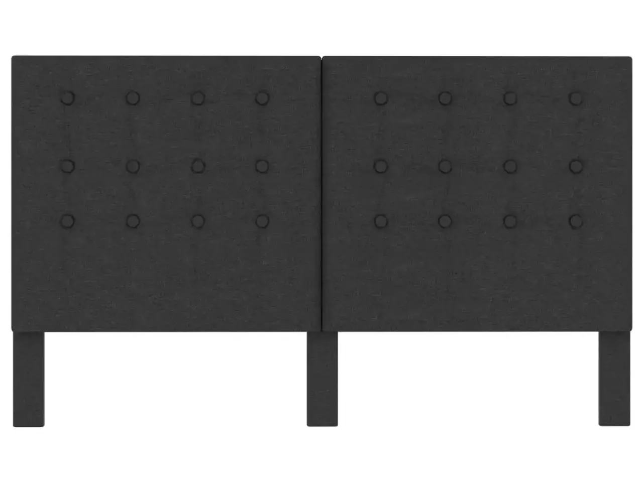Billede 6 - Sengegavl med mønster 180x200 cm - stof, mørkegrå