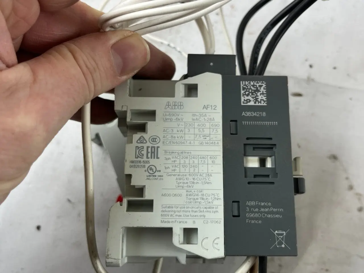 Billede 11 - ABB AF12-30-01-14 kontaktor 12A 3P 250–500V AC/DC