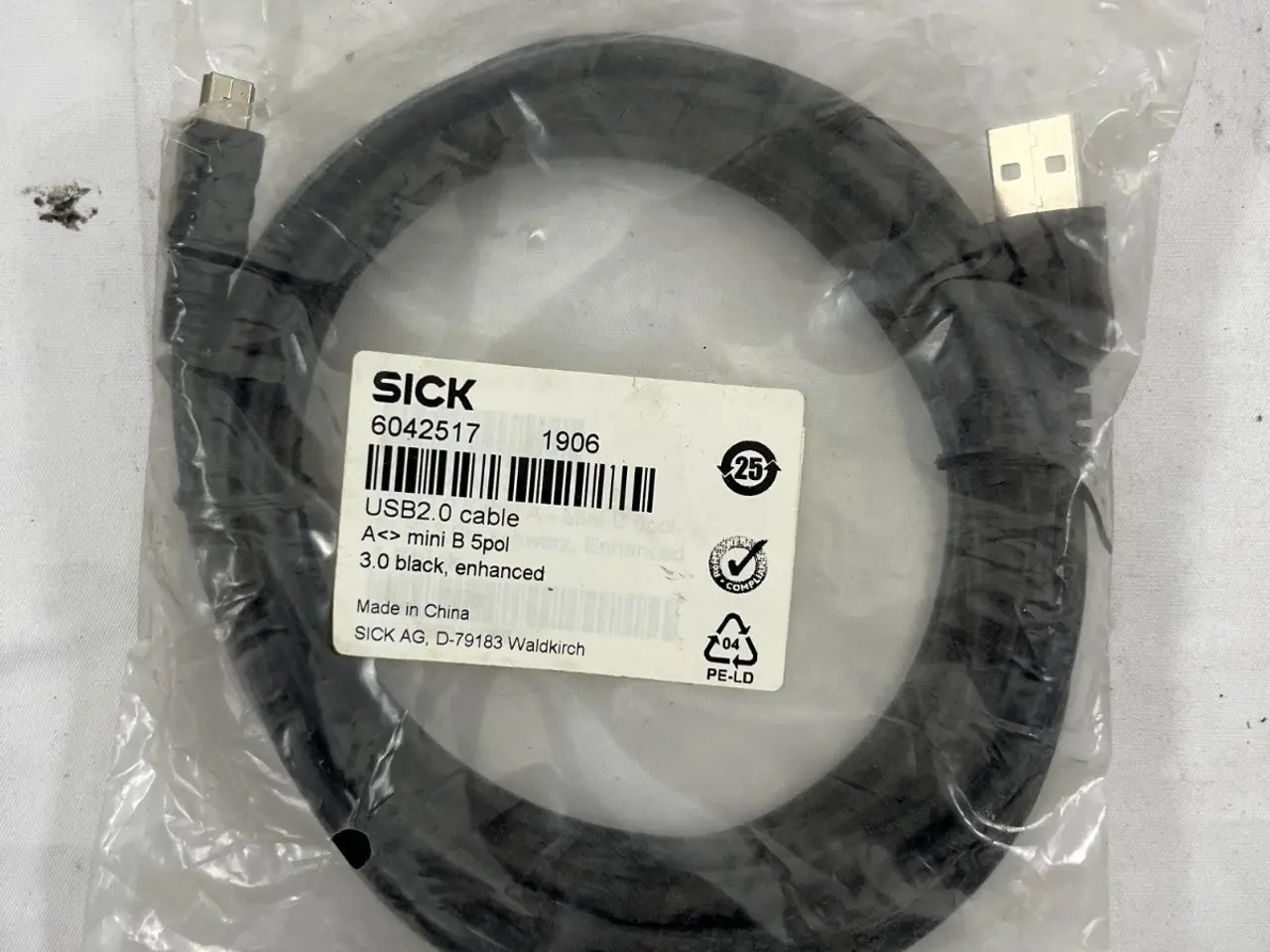 Billede 3 - SICK 6042517 USB2.0 kabel A to Mini B 5-Pin 3m