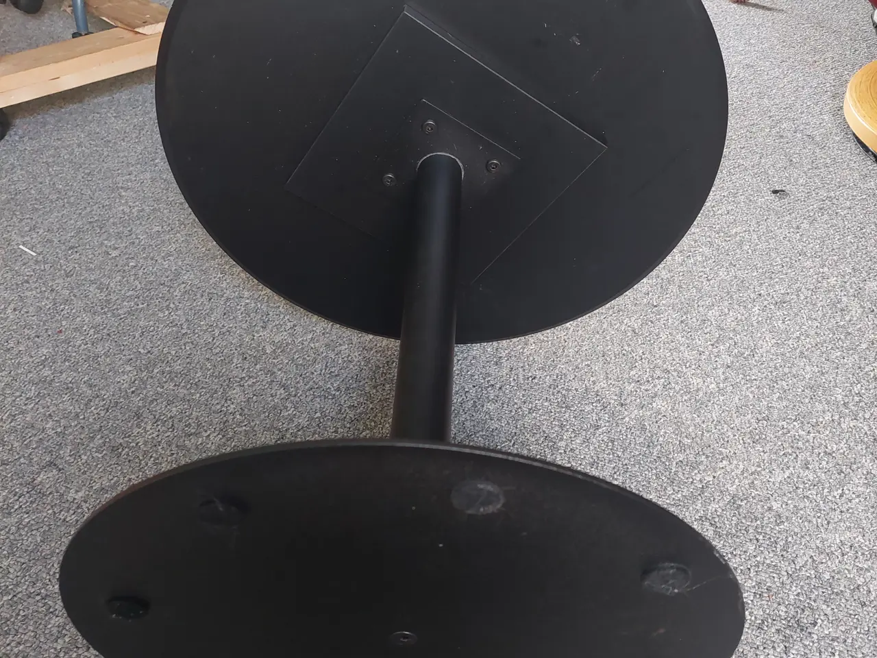 Billede 3 - sort farve træ  bord med metal stel