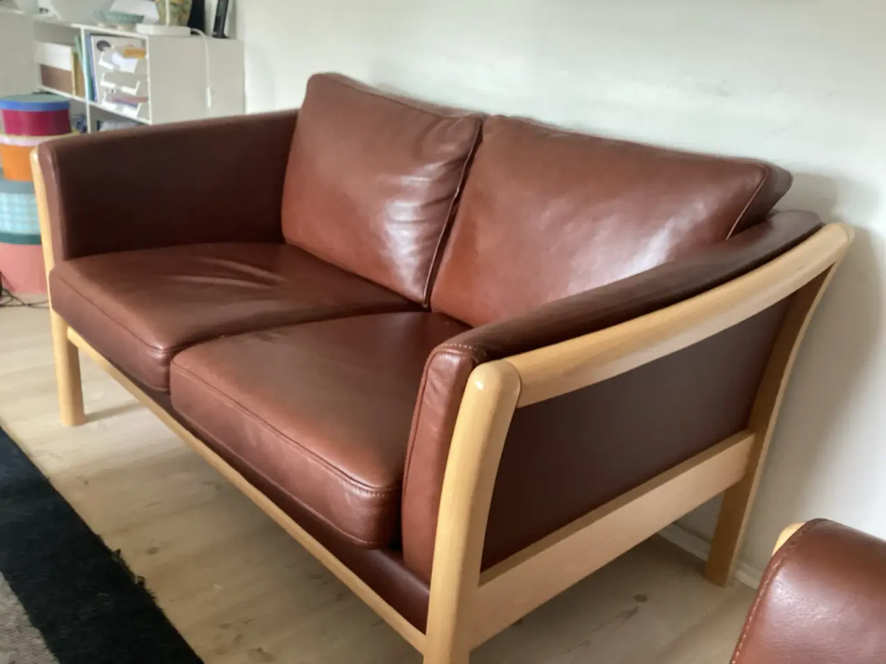 Billede 2 - Sofasæt brun læder