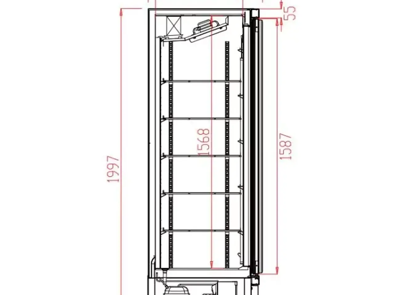 Billede 4 -  Displaykøleskab 600 L – sort