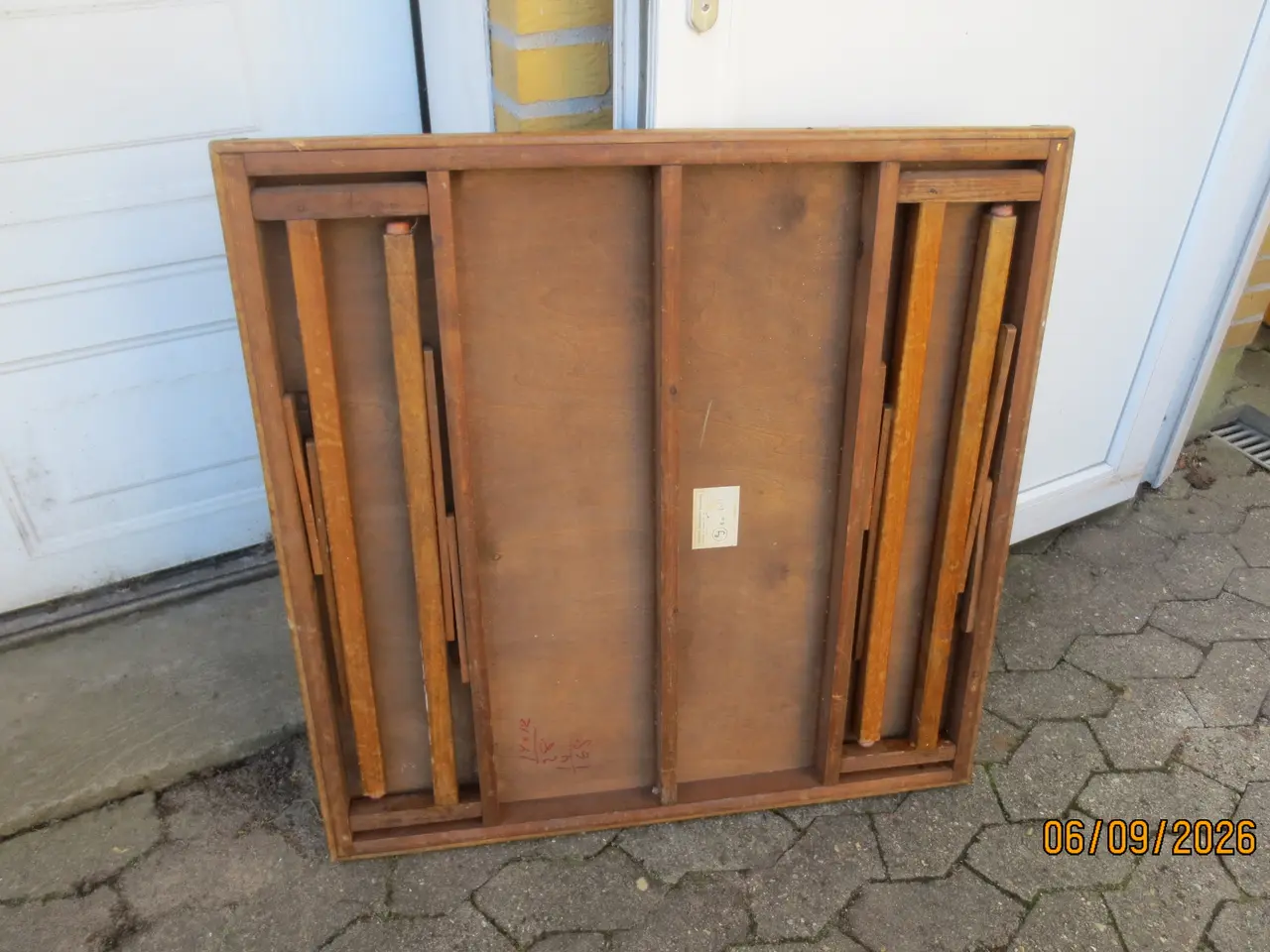 Billede 4 - 1 stk Retro Spillebord med Læderdug