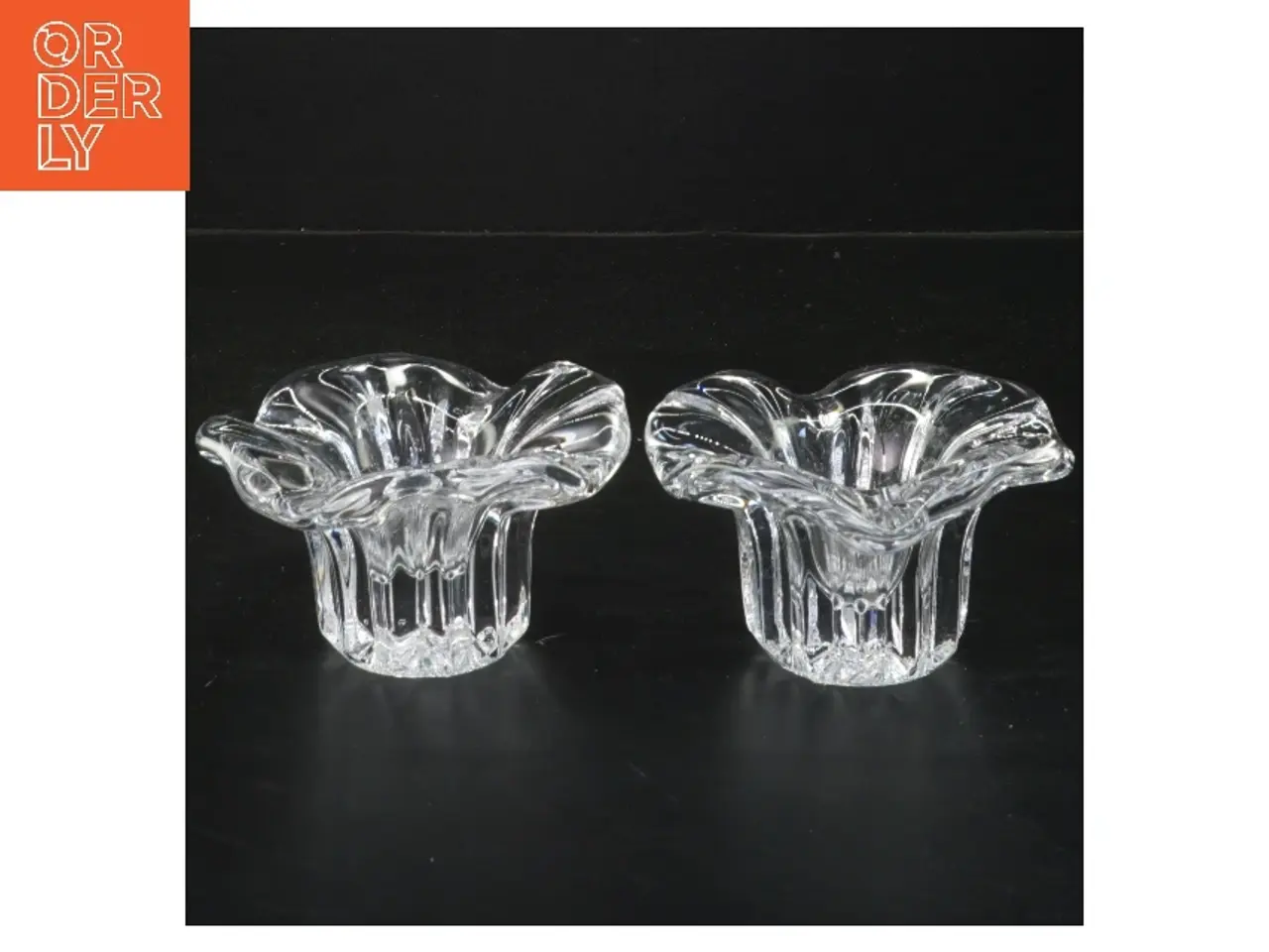 Billede 1 - Glas lysestager (str. 11 cm)