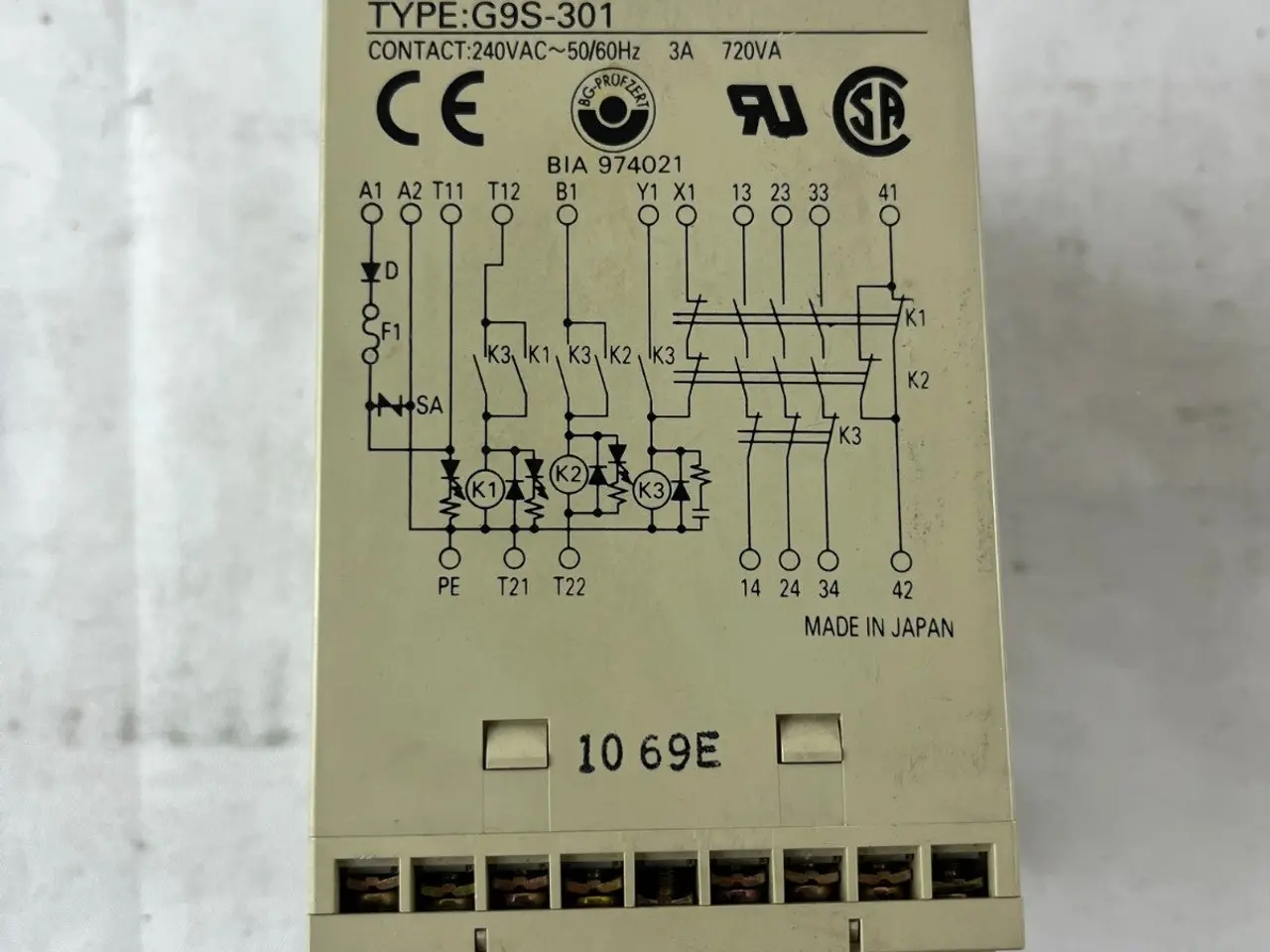 Billede 7 - Omron G9S-301 DC24 sikkerhedsrelæ Unit 3PST-NO 24V