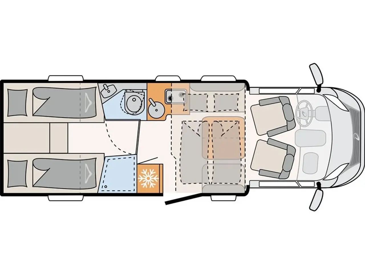 Billede 2 - 2026 - Dethleffs Just Camp T7052 EBL Dethleffs eksklusive kampagnemodel med vildt meget udstyr og vinterkomfortpakke!