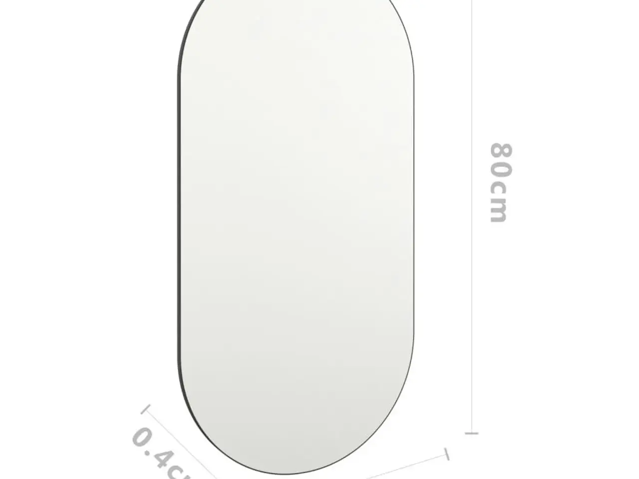 Billede 6 - Vægspejl 80 × 40 cm - rammeløst glas