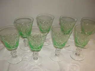 EATON grønne hvidvinsglas fra Lyngby glasværk,