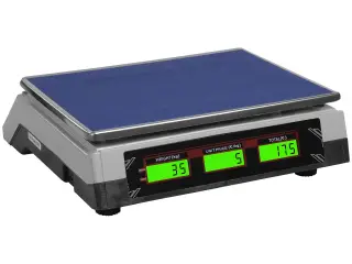 Butiksvægt – 35 kg / 2 g – hvid – LCD