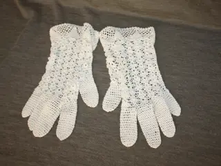 Hæklede handsker vintage små