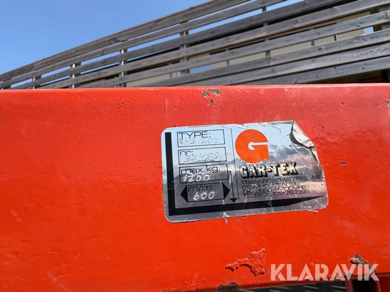 Billede 4 - El Palleløfter Gartex Ehs 1200