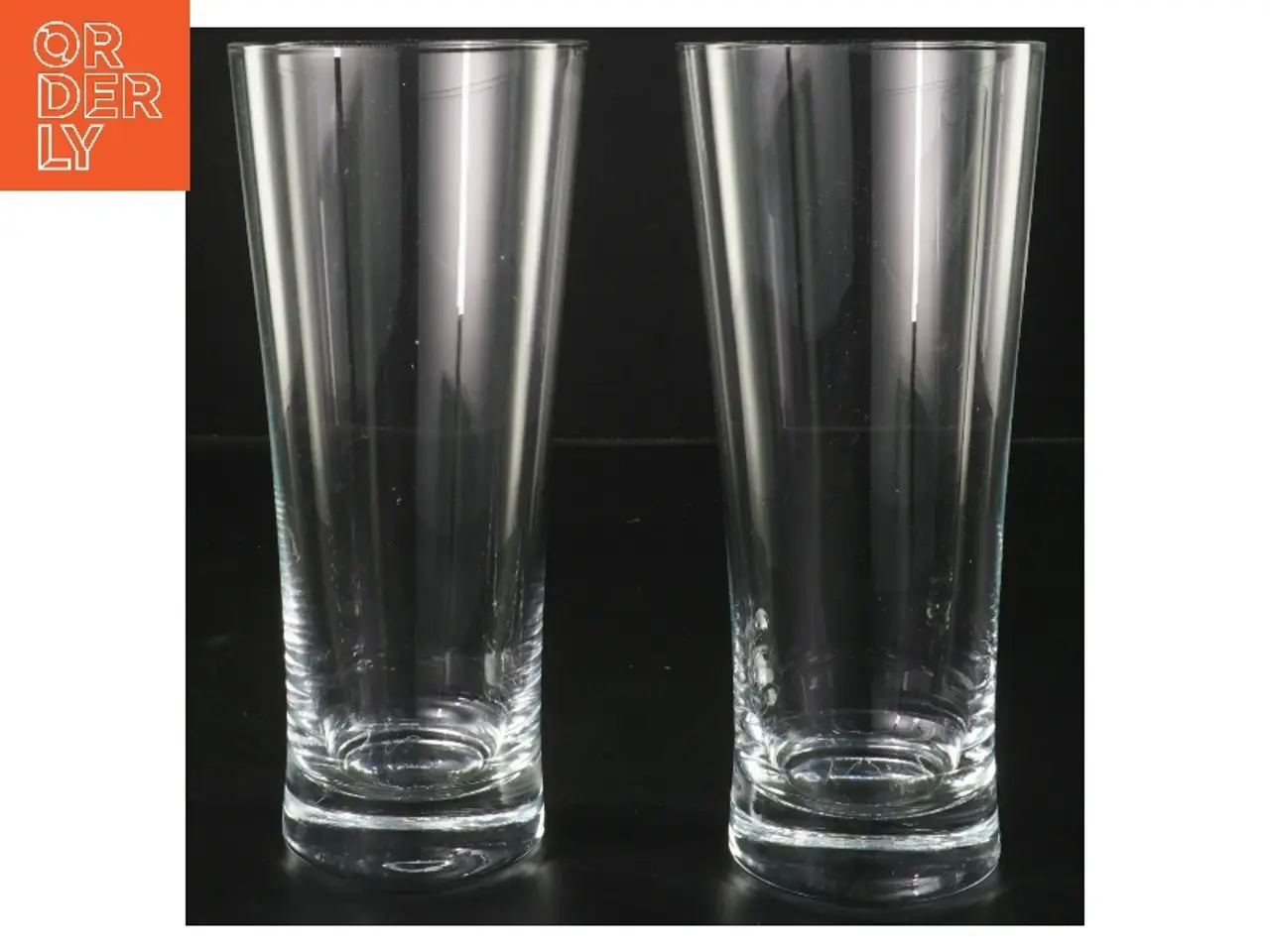 Billede 1 - To smukke høje glas (str. 2 stk Ø 8,5 cm længde 19 cm)
