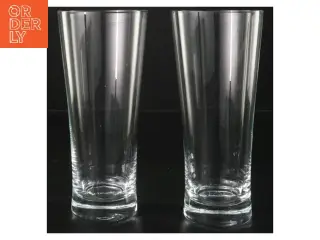 To smukke høje glas (str. 2 stk Ø 8,5 cm længde 19 cm)