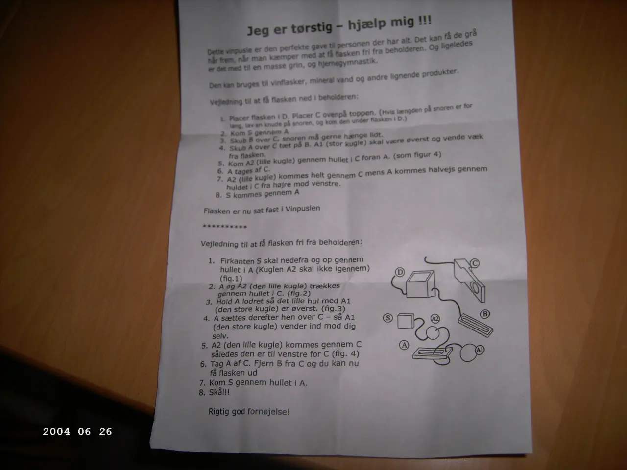 Billede 3 - vinpusle i mahognitræ ( Gaveartikel )