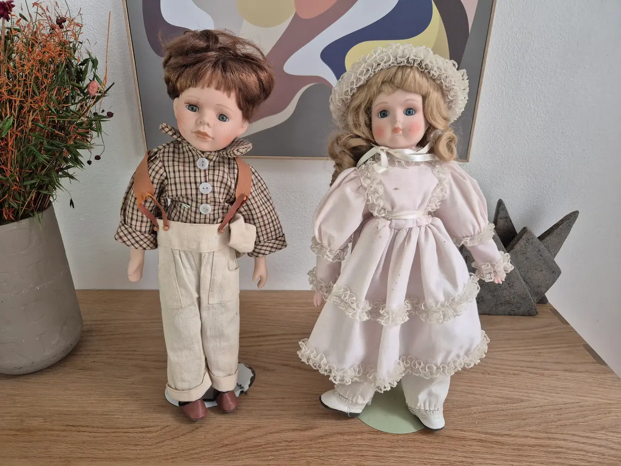 Billede 1 - Dukker Retro 43 cm høje, Sælges som vist på billed