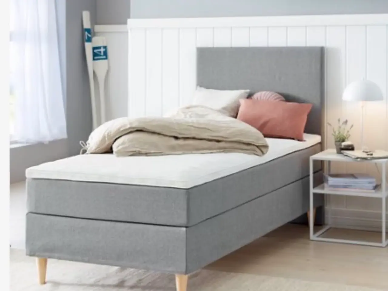 Billede 2 - Kontinentalseng 90x200cm LEIRKUP Inkl. gavl