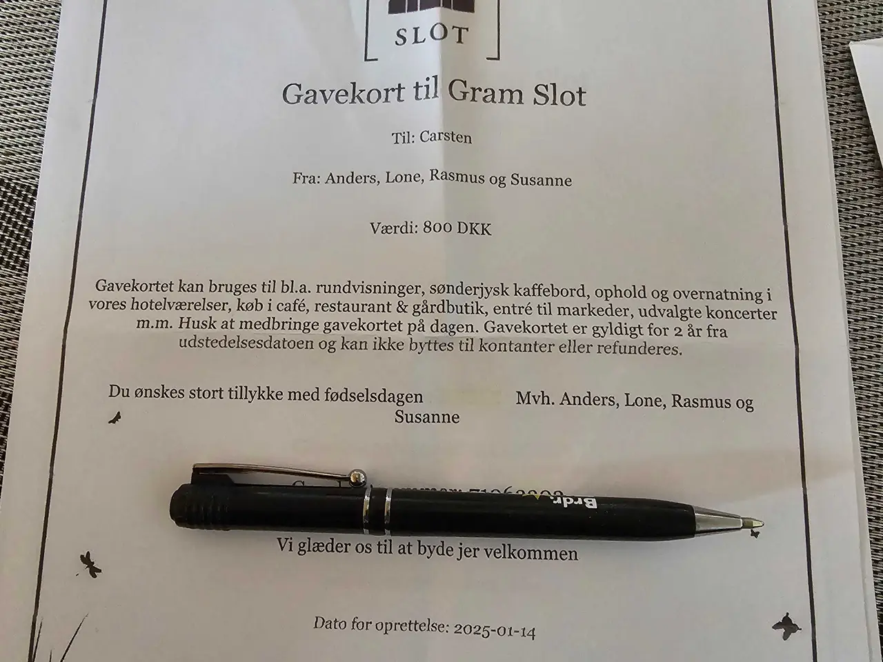 Billede 1 - Gavekort Gram Slot