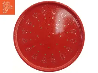 Vintage Sdahl Rund bakke med juletræ design fra Sðahl (str. Ø 44,5 cm)