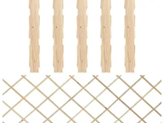 Espalierhegn 5 stk. 180x80 cm massivt fyrretræ