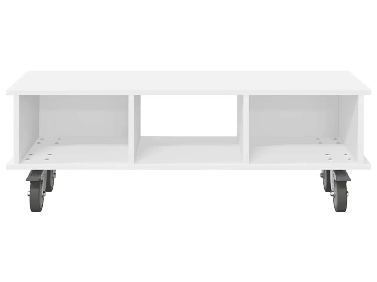 Billede 5 - TV-bord på hjul - hvid 100 × 35 × 35 cm i konstrueret træ