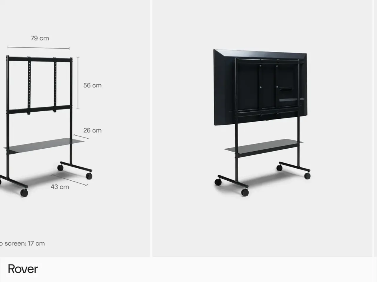 Billede 2 - Pedestal TV stander med hjul.