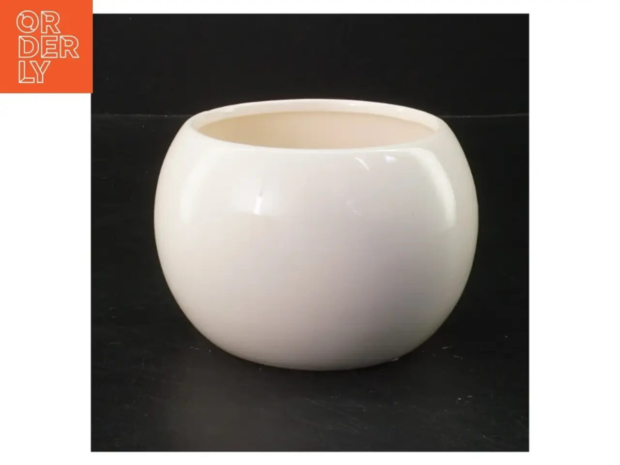 Billede 1 - Lys keramisk vase/krukke (str. Ø 11,5x8 cm)