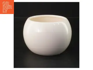 Lys keramisk vase/krukke (str. Ø 11,5x8 cm)