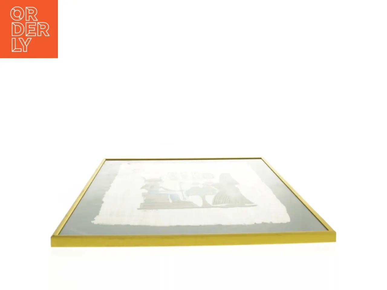 Billede 2 - Indrammet egyptisk papyruskunst fra Aage Larsen (str. 42x30,5 cm)