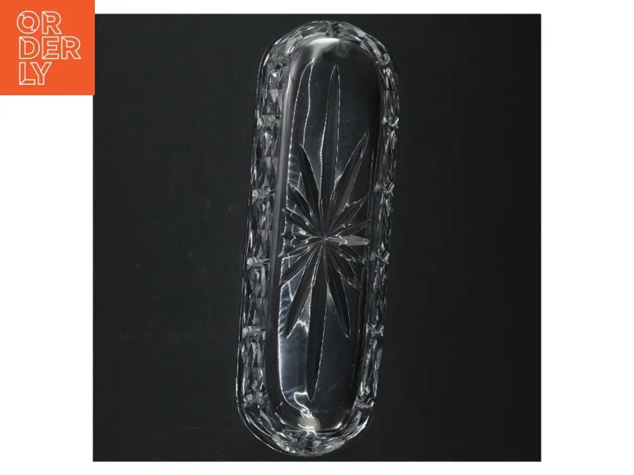 Billede 4 - Glasskål brugt på gamle toiletborde (str. 25 x 8 cm)