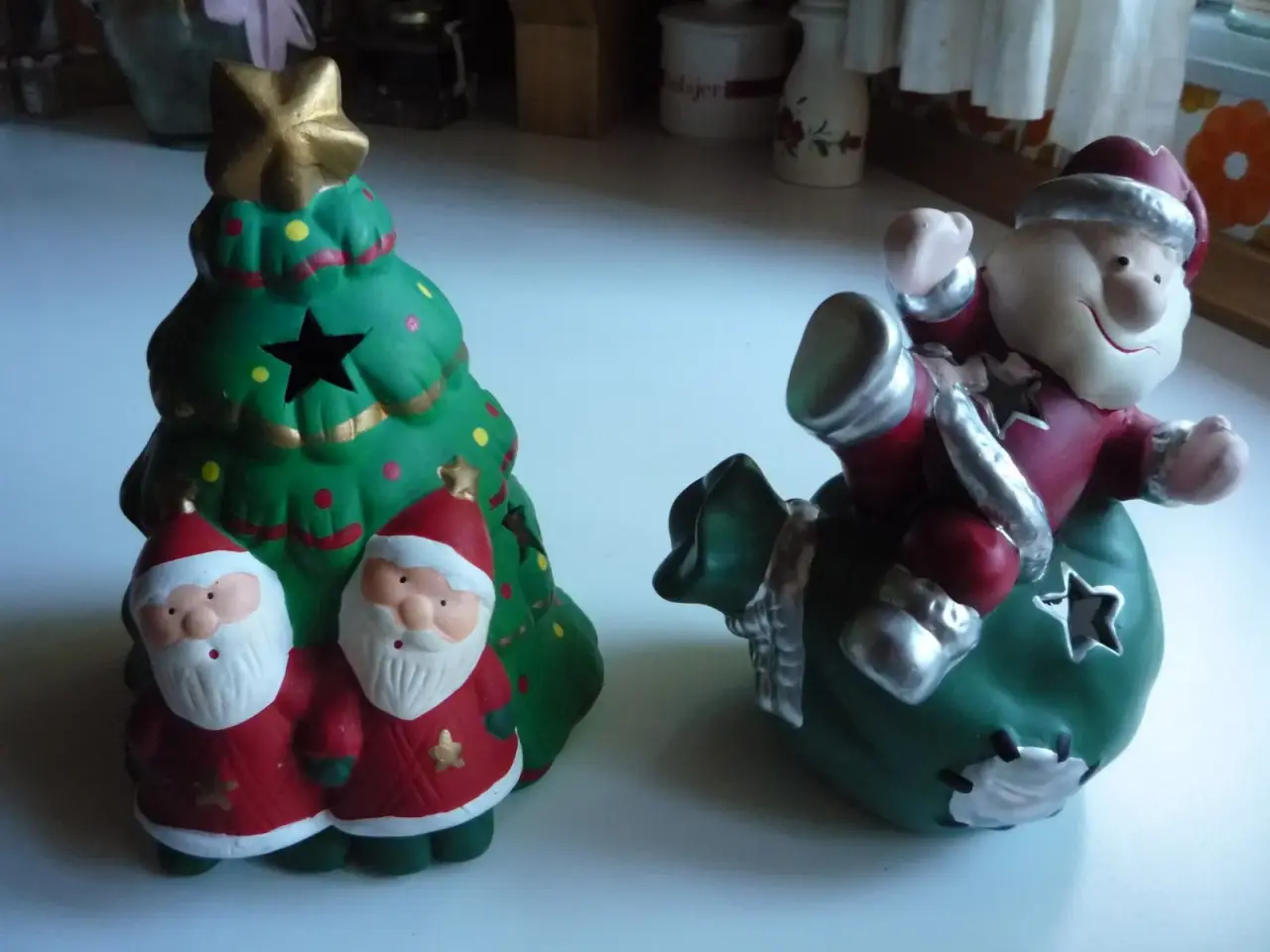 Billede 2 - Juletræ og nissefar til fyrfadslys