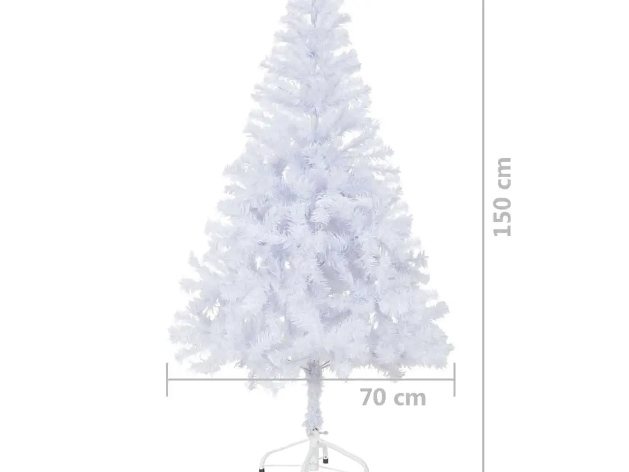 Billede 8 - Kunstigt juletræ med fod 150 cm - hvid